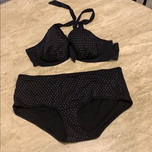 Black 2 PC Bathing Suit Super Sexy! Size 18